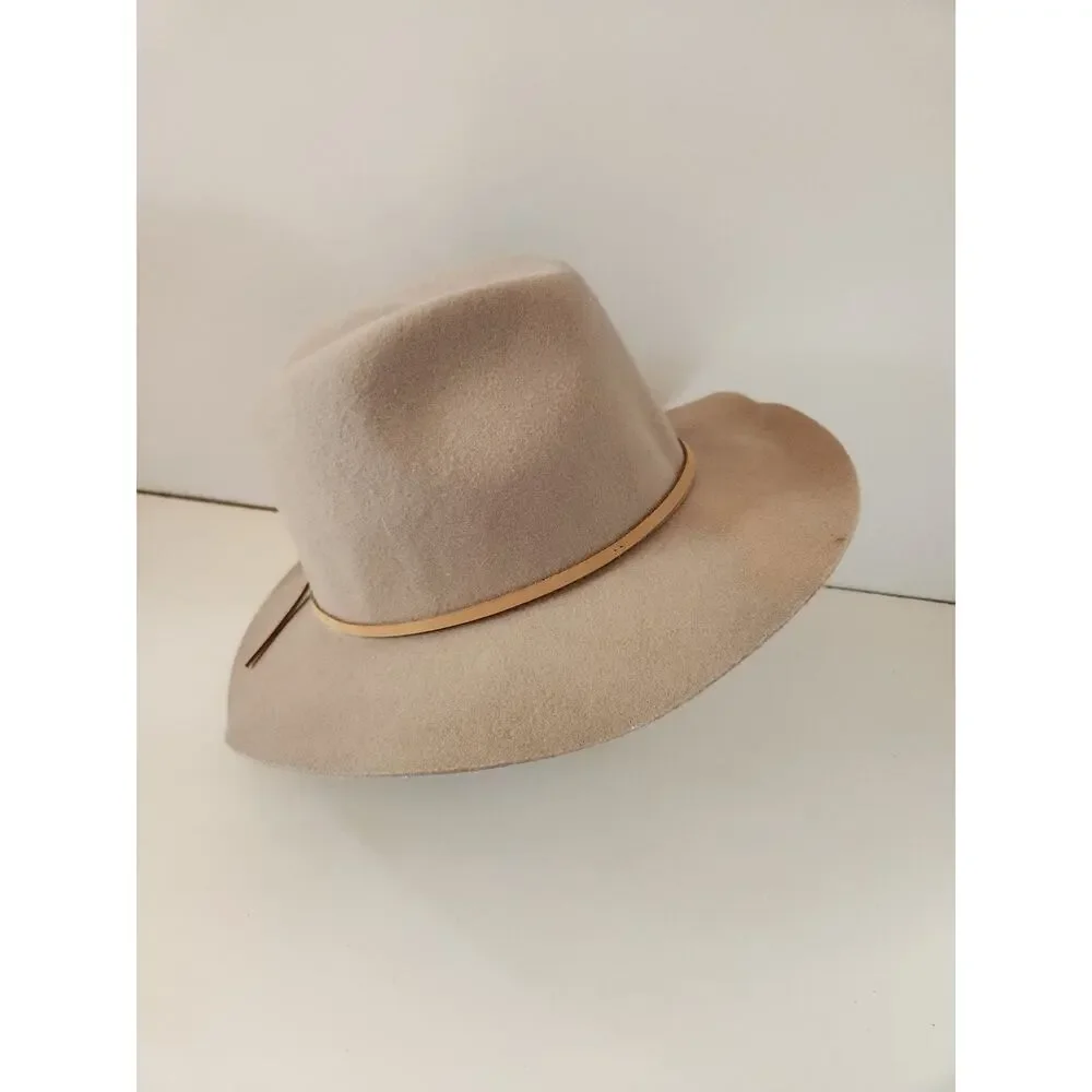 Brixton Wesley Tan Fedora Hat sz s